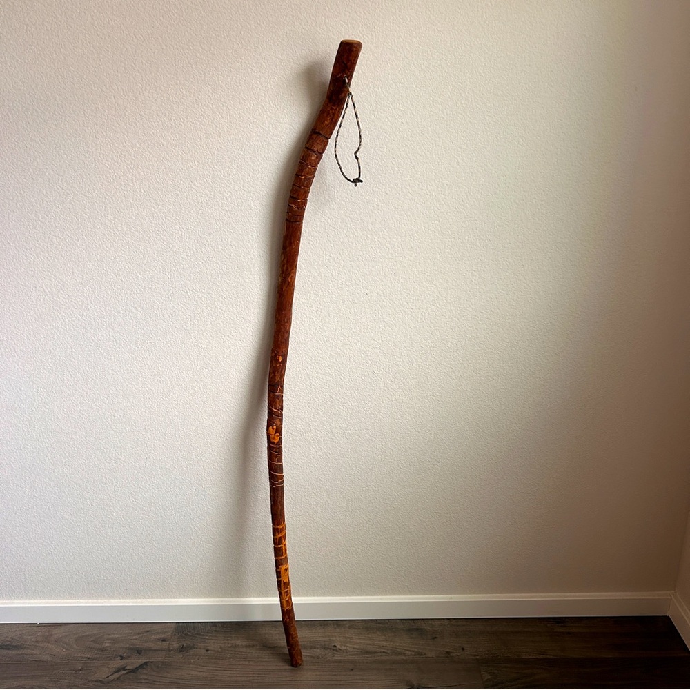 Handmade Wooden Hiking Walking Stick